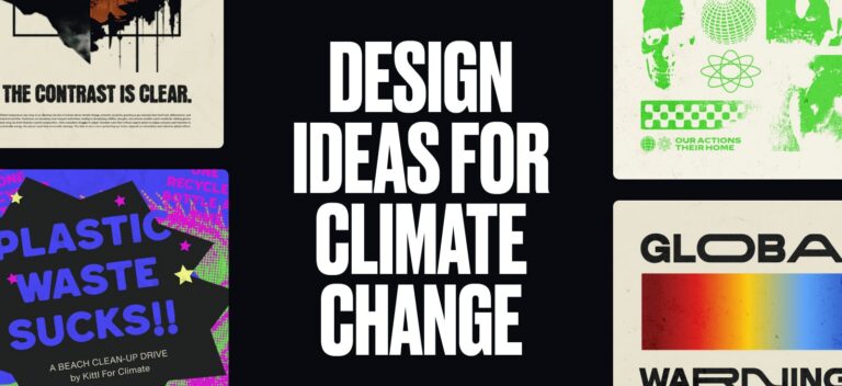 climate change poster at Kittl