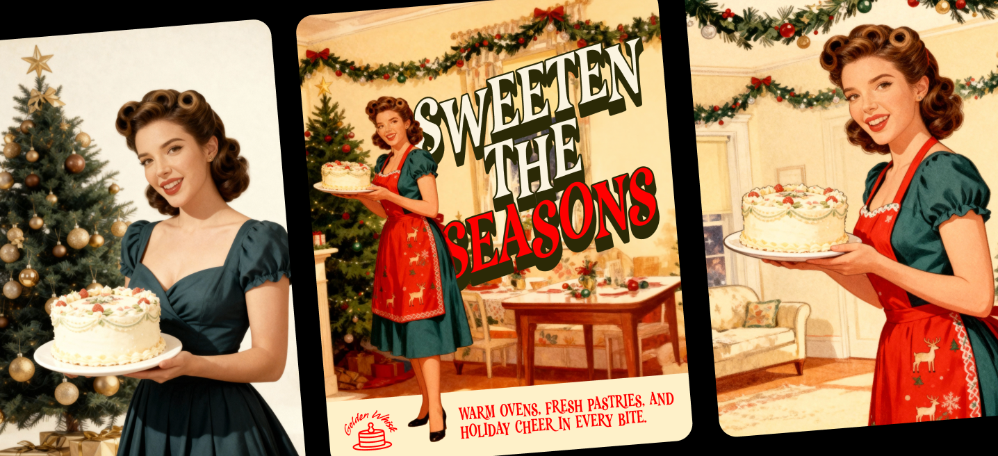 Sweeten the season blog template 20 Christmas ads with Kittl Flows