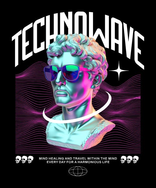 Vaporwave design style reference