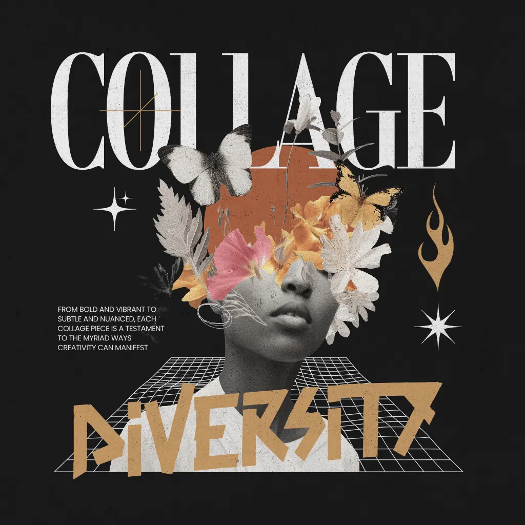 Type-collage design style reference
