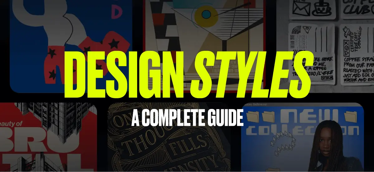 design styles name complete visual guide made by Kittl